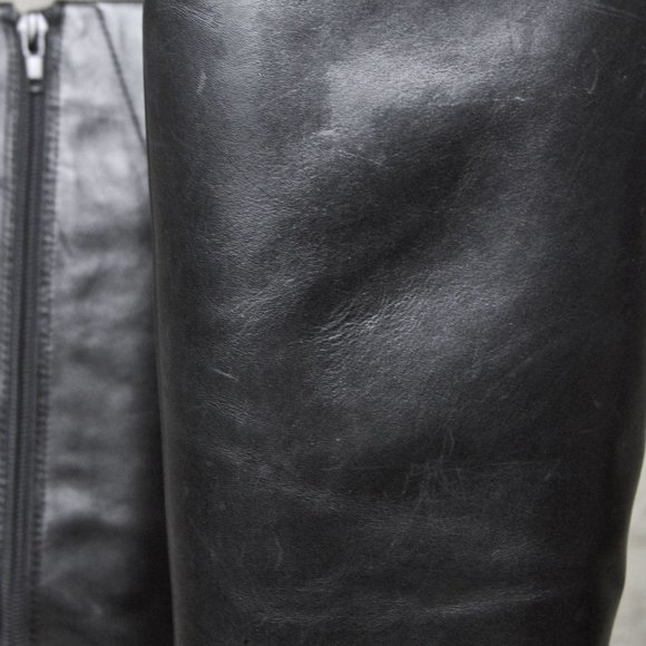INC Tall Black Riding Leather Boots, size 6 - Picture 6 of 7
